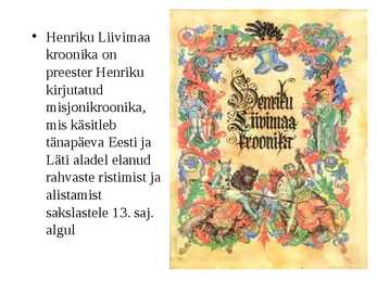 Muistne vabadusvõitlus Liivimaal alates 1180-ndatest #13