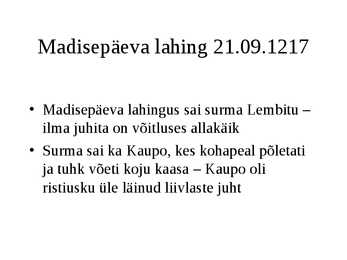 Muistne vabadusvõitlus Liivimaal alates 1180-ndatest #19