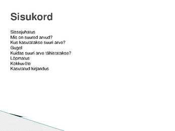 Suured arvud #15