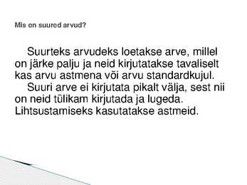 Suured arvud #3