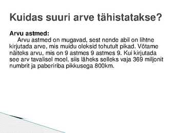 Suured arvud #7