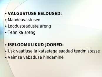 Valgustusaeg #3