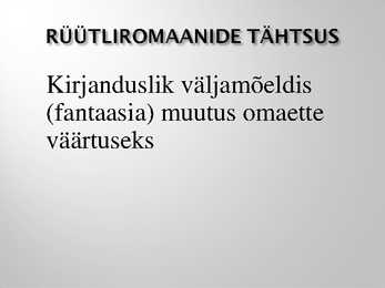 Rüütlikirjanduse esitlus #15