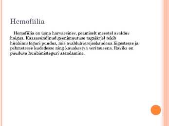Pärilikud haigused #4