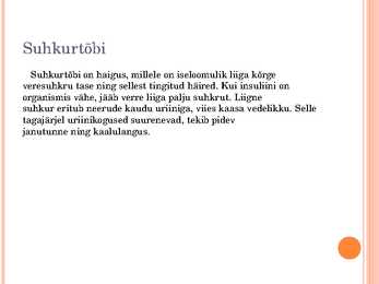 Pärilikud haigused #8