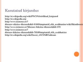 Pärilikud haigused #10