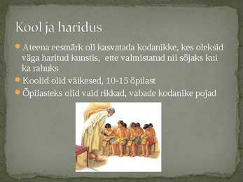 ATEENA KASVATUS JA KOOLISÜSTEEM #3