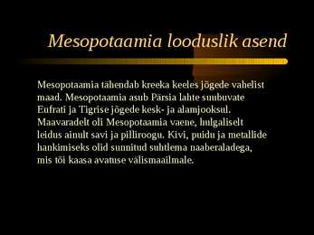 Mesopotaamia kokkuvõttev esitlus #2