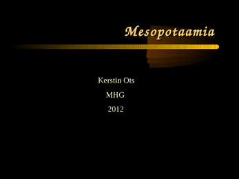 Mesopotaamia kokkuvõttev esitlus
