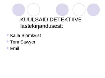 KRIMINAALJUTUD #6