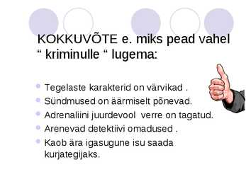 KRIMINAALJUTUD #9