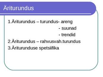 Äriturundus #2