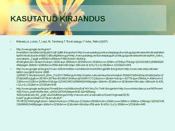 KESKAEG - haridus ja kultuur tol ajal #15