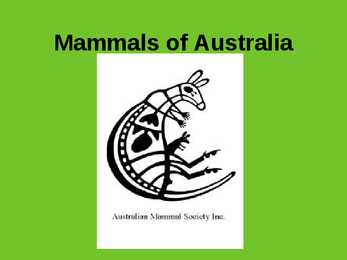 Mammals of Australia