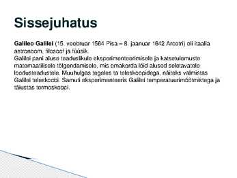 Galileo Galilei elulugu #2