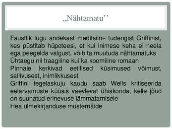 H G Wells- Nähtamatu\ \ #4