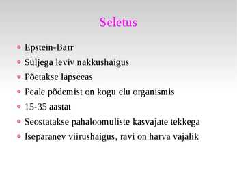 Viiruse ettekanne - Mononukleoos #2
