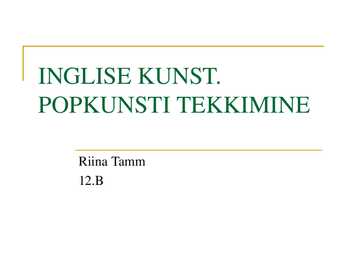 INGLISE KUNST