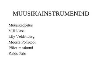 Muusikainstrumendid