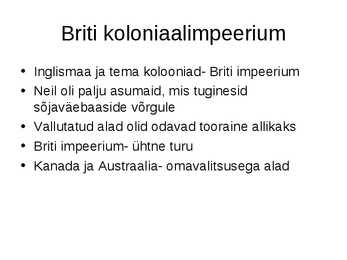 Inglismaa ülevaatlik esitlus #10