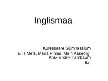 Inglismaa ülevaatlik esitlus
