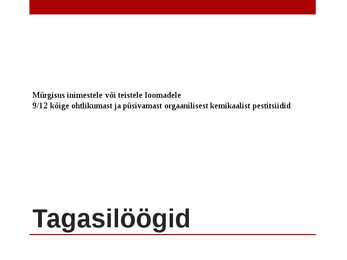 Pestitsiidid #3