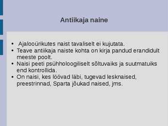 Naine antiigis #2