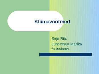 Kliimavöötmed