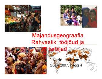 Rahvastik-tööjõud ja tarbijad