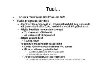 Tuulest ja ilmaennustamisest #39