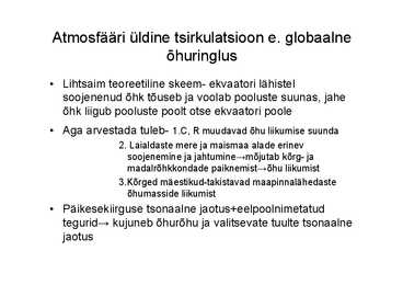 Tuulest ja ilmaennustamisest #7