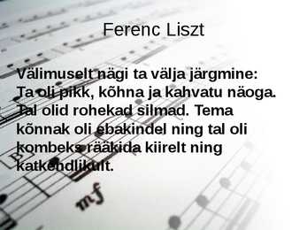 Ferenc Liszti elulugu #3
