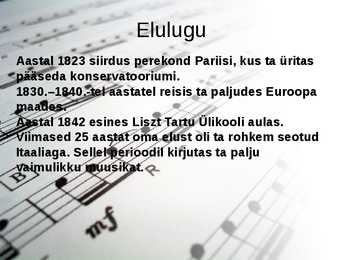 Ferenc Liszti elulugu #6