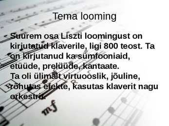 Ferenc Liszti elulugu #7