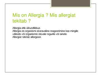 Allergia powerpoint #2