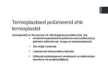 Enamlevinud termoplastsete polümeeride reoloogiliste omaduste võrdlus #3