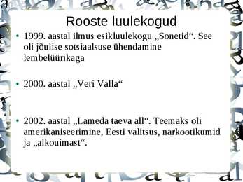 Jürgen Rooste luule #5