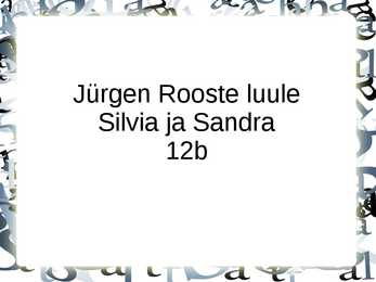 Jürgen Rooste luule