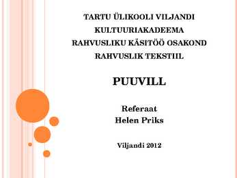 Puuvill