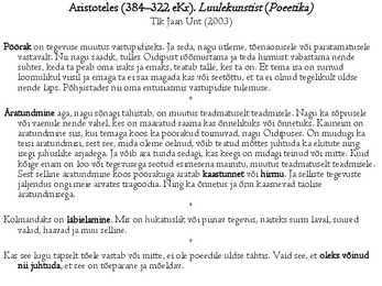Kuningas Oidipuse konspekt #8