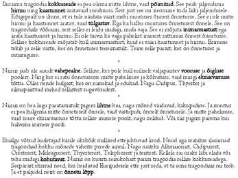 Kuningas Oidipuse konspekt #9