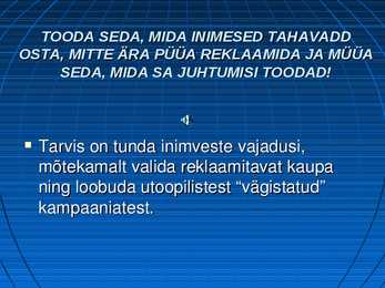 Reklaampsühholoogia kuldreeglid #2
