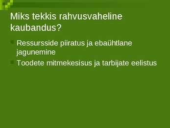 Rahvusvaheline majandus ja rahandus #4