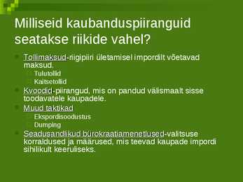 Rahvusvaheline majandus ja rahandus #8