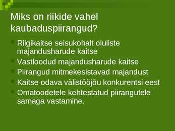 Rahvusvaheline majandus ja rahandus #9