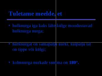 Hulknurga nurkade summa #2