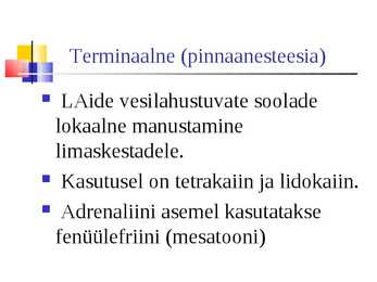 Lokaalanesteetikumid #21
