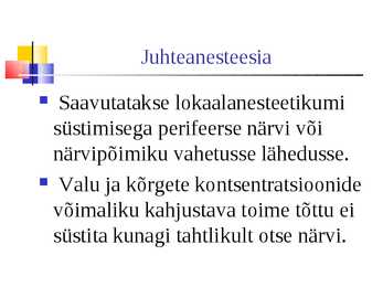 Lokaalanesteetikumid #23
