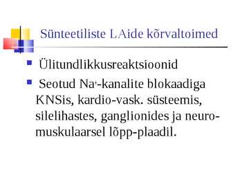 Lokaalanesteetikumid #29