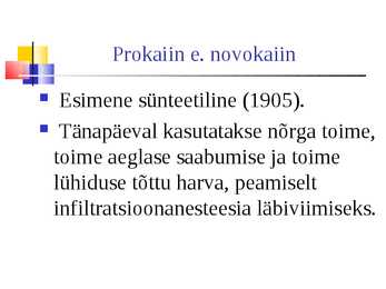 Lokaalanesteetikumid #38